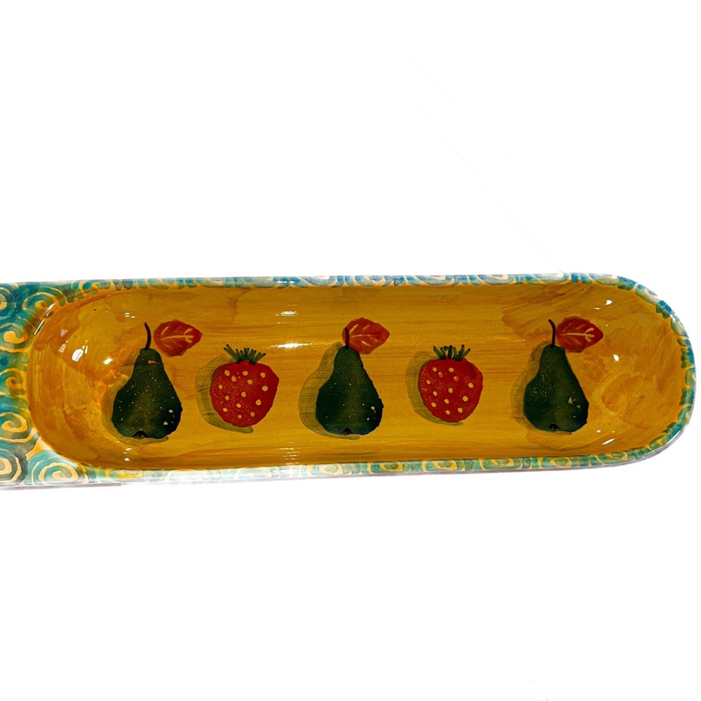 Vintage Hand-Painted Italian Serving Tray  - 18” long from Amalfi Coast - Picture 4 of 10
